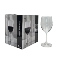 bulk 6 Clear Wine Glass in Gift Pack 430ml