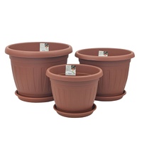 eWholesale Bulk 15 Garden Plastic Pot & Saucer Small 28x22cm