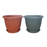 bulk 9 XLarge Garden Pot & Saucer 42cm