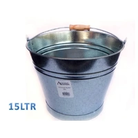 bulk 6 Galvanized Bucket w/ Handle 15L 33cm