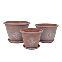 eWholesale Bulk 12 Patterned Plastic Garden Pot Medium 31x22cm