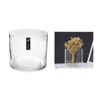 bulk 6 Glass Cylinder Decorative Vase 15cm