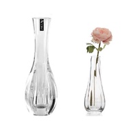 eWholesale Bulk 12 Glass Ribbed Vase 25cm