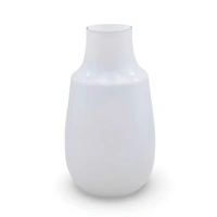 bulk 4 White Glass Belly Vase Sara 32cm