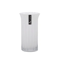 bulk 6 White Flared Ripple Vase 20cm
