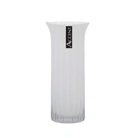 bulk 6 White Flared Ripple Vase 25cm