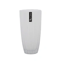 bulk 6 White Concave Ripple Vase 25cm
