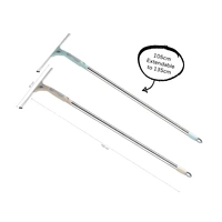 Bulk 12 Stainless Steel Extendable Window Squeegee 30x135cm 2 Asst