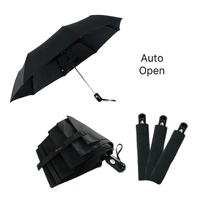 Bulk 12 Black Collapsible Umbrella Auto Open 56cm