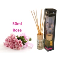 eWholesale Scented Oil Diffuser Rose 50ml with 8 Rattan Sticks (Bulk 24)