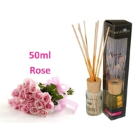 bulk 24 Scented Oil Diffuser Rose 50ml 8 Rattan Sticks