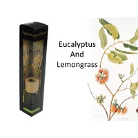 eWholesale Scented Oil Diffuser Lemongrass Eucalyptus 50ml with 8 Rattan Sticks (Bulk 24)