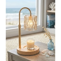 Bulk 4 Timeless Crystal Candle Warmer Lamp 16x12x25/35cm