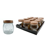 eWholesale 36x 260ml Glass Jar with Metal Lid Food Storage Canister