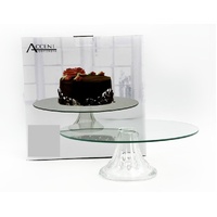 eWholesale Glass Round Cake Stand 25cm