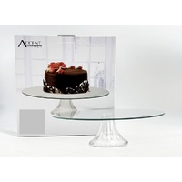 eWholesale Glass Round Cake Stand 30cm