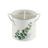eWholesale Eucalyptus Metal Utensil Holder 13x18cm