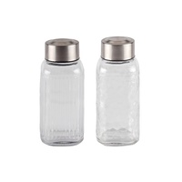 eWholesale Bulk 24 Glass Storage Bottles Metal Screw Lids 300ml
