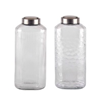 eWholesale Bulk 6 Glass Storage Bottles Metal Screw Lids 1.8L
