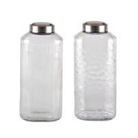 bulk 6 Glass Bottle w/ Metal Screw Lid 1.8Lt 30cm