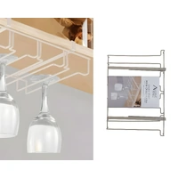 Bulk 12 Under Cabinet Wine Glasses Holder 35.5x25.5x7.5cm