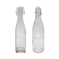eWholesale 24x 500ml Clear Glass Bottles w Clip Lid 27cm