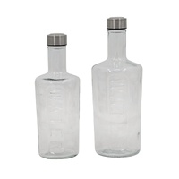 eWholesale Clear Glass Bottles with Screw Lids 1.5L 31cm - Pack of 6