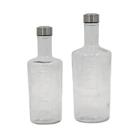 bulk 6 Clear Glass Bottle w/ Screw Lid 1.5Lt 31cm