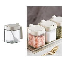 Bulk 12 Glass Seasoning Jar W Spoon 300ml