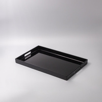 eWholesale 42cm Black Lacquerware Rectangular Tray