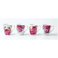 Bulk 24 Garden Blooms Mug New Bone China 340mls Asst Des