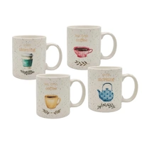 Bulk 24 Morning Brew Porcelain Mug 355ml 4 Asst