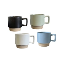 Bulk 24 Stackable Stoneware Mug With Dots 118ml 3 Asst