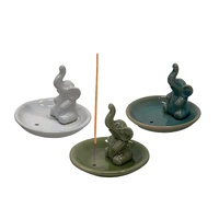 eWholesale Elephant Incense Holder 10cm Set 3