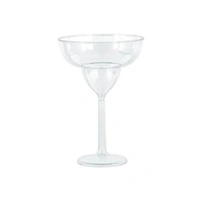 bulk 24 Jumbo 877ml Margarita Glass Plastic 24cm