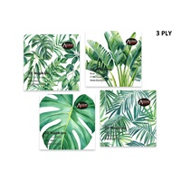 eWholesale Bulk 960 Tropical Leaves 3ply Napkins 33cm 4 Asst