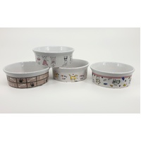 eWholesale Bulk 24 Cat Bowls 4 Designs 12x4cm