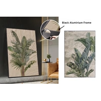 Set 2 Natural Green Leaf Wall Art 70x100cm