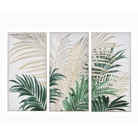 Bulk 3 Tropical Leaf Wallart 50x100cm 3 Asst