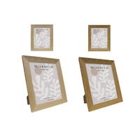 Set 2 Photo Frame Oak '8x10in' Assort 25cm