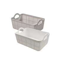 eWholesale Bulk 24 Rectangular Storage Baskets w Handle 19cm