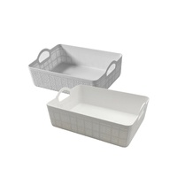 eWholesale Bulk 24 Rectangular Storage Baskets w Handle 21cm