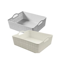 eWholesale Bulk 18 Rectangular Storage Baskets w Handle 34cm