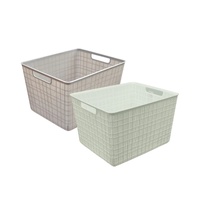 eWholesale Bulk 12 Rectangular Storage Baskets w Handle 29cm