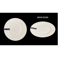 eWholesale Round Dinner Plates White 26cm Bulk 24pc