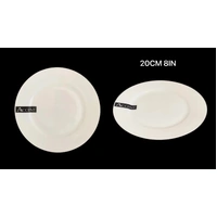 Bulk 24 White Fine Bone China Side Plate 8in 20cm