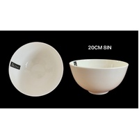 bulk 24 White Fine Bone China Bowl 8ln 20x10cm