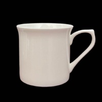 eWholesale Bulk 24 White Bone China Mugs 300ml Flared