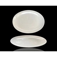 bulk 12 White Fine Bone China Oval Platter 12.5in 30cm