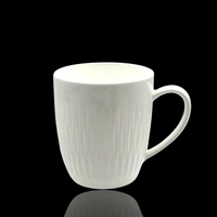 bulk 36 White Bone China Mug w/ Pattern 260ml